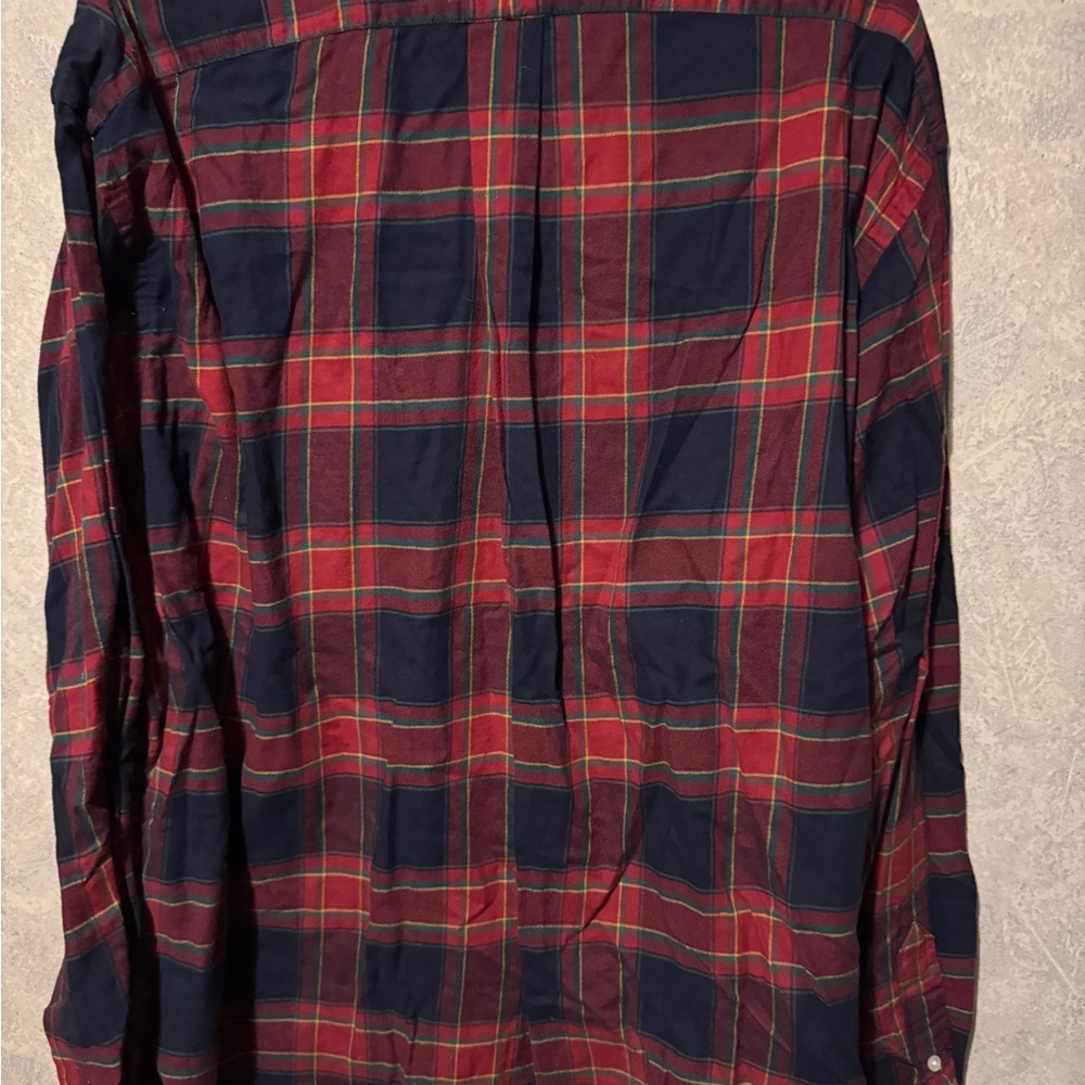 Ralph Lauren Plaid Button Down Shirt XXL Blue Red Mens - Picture 3 of 4